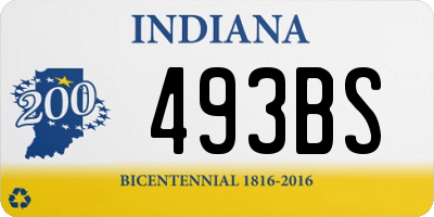 IN license plate 493BS