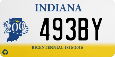 IN license plate 493BY
