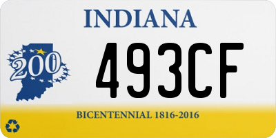 IN license plate 493CF