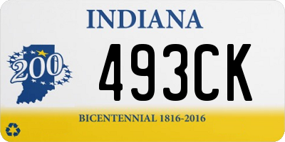 IN license plate 493CK