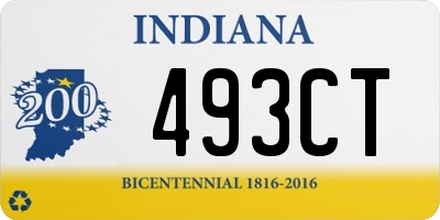 IN license plate 493CT