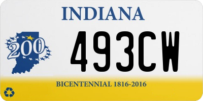 IN license plate 493CW