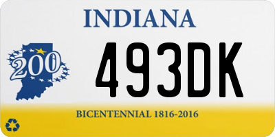 IN license plate 493DK