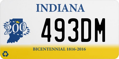 IN license plate 493DM