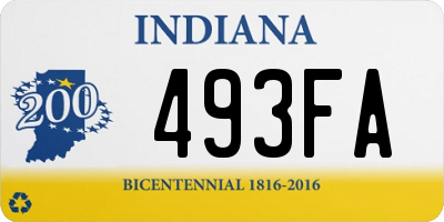 IN license plate 493FA