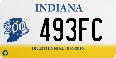 IN license plate 493FC