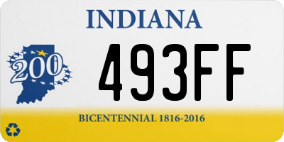 IN license plate 493FF