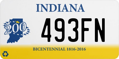 IN license plate 493FN