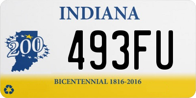 IN license plate 493FU