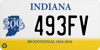 IN license plate 493FV