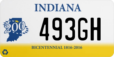 IN license plate 493GH