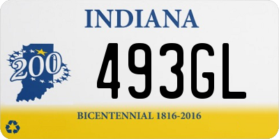 IN license plate 493GL