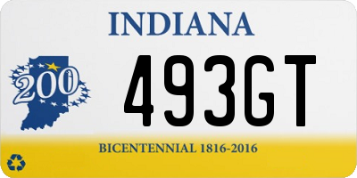 IN license plate 493GT