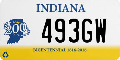 IN license plate 493GW
