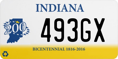 IN license plate 493GX