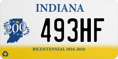 IN license plate 493HF