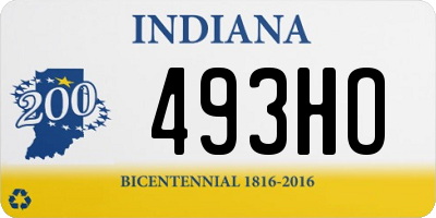 IN license plate 493HO