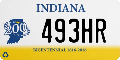 IN license plate 493HR