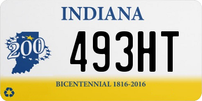 IN license plate 493HT