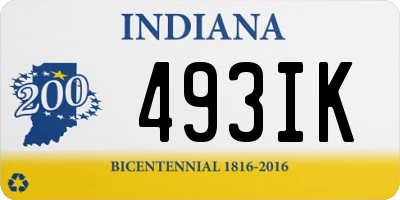 IN license plate 493IK