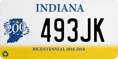 IN license plate 493JK