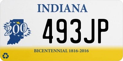 IN license plate 493JP