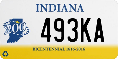 IN license plate 493KA