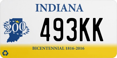 IN license plate 493KK