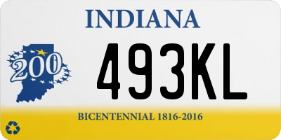 IN license plate 493KL