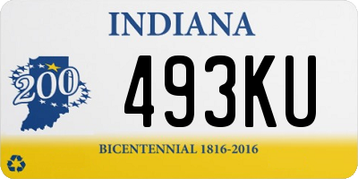 IN license plate 493KU