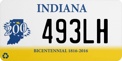 IN license plate 493LH