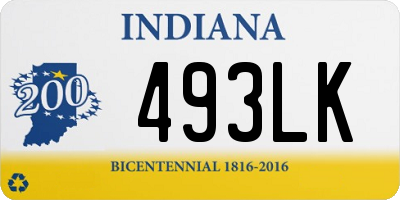 IN license plate 493LK