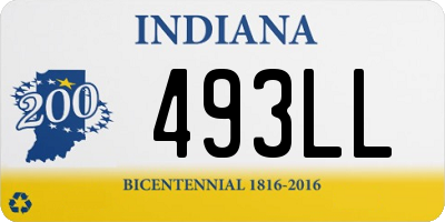 IN license plate 493LL