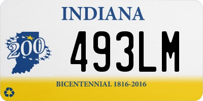 IN license plate 493LM