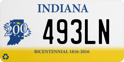 IN license plate 493LN