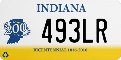 IN license plate 493LR