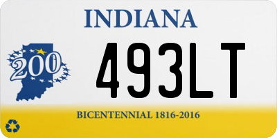 IN license plate 493LT