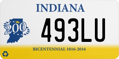 IN license plate 493LU