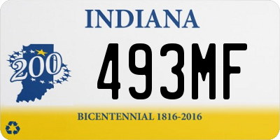 IN license plate 493MF