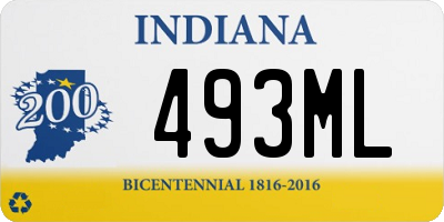 IN license plate 493ML