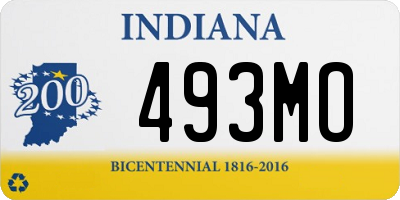 IN license plate 493MO