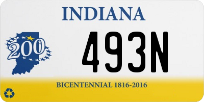 IN license plate 493N