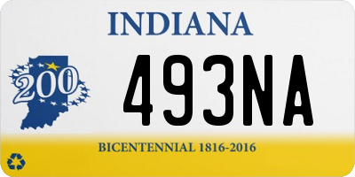 IN license plate 493NA