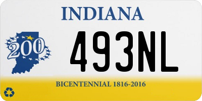 IN license plate 493NL