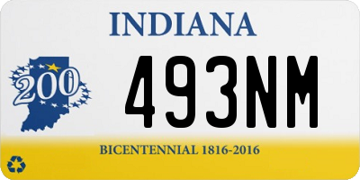 IN license plate 493NM