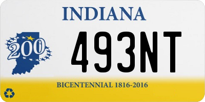 IN license plate 493NT