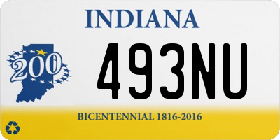 IN license plate 493NU