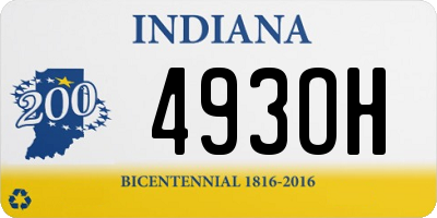 IN license plate 493OH