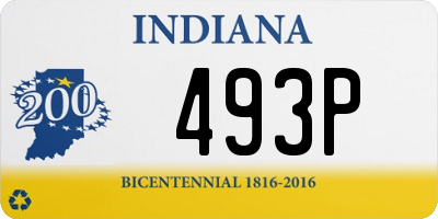 IN license plate 493P