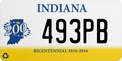 IN license plate 493PB